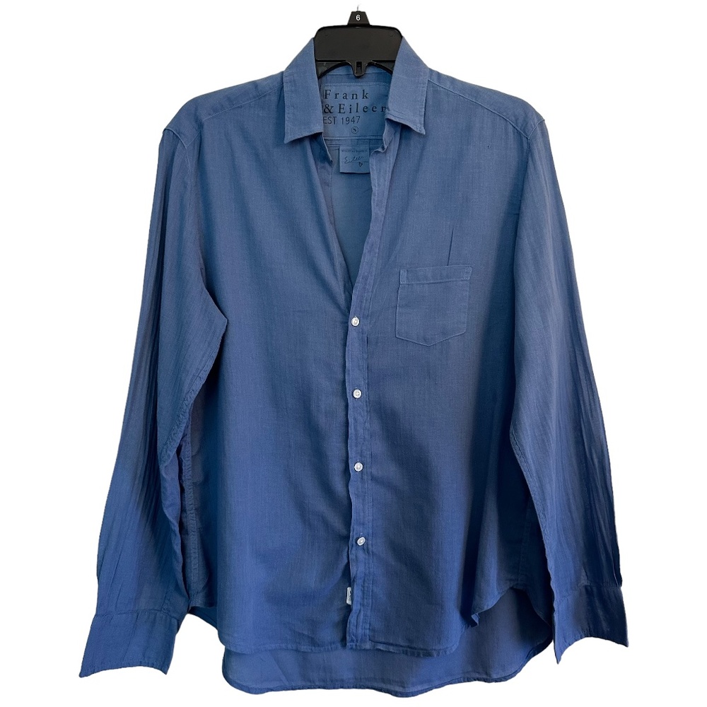 Frank & Eileen Top Size S Collared Lightweight Cotton Buttons Chest Pocket FLAW